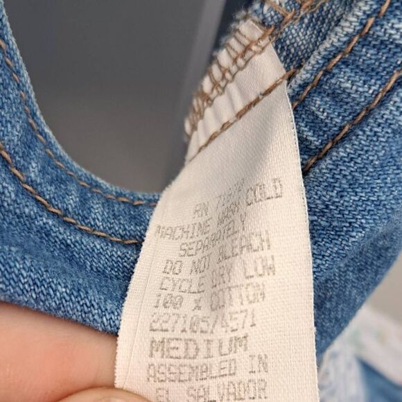 Dreams Vintage 90s Denim Patchwork Vest size Medium - Picture 5 of 6